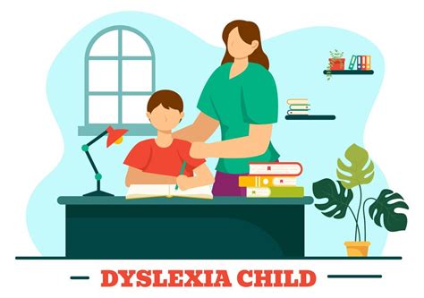 Premium Vector | Dyslexia children vector illustration of kids dyslexia disorder and difficulty ...