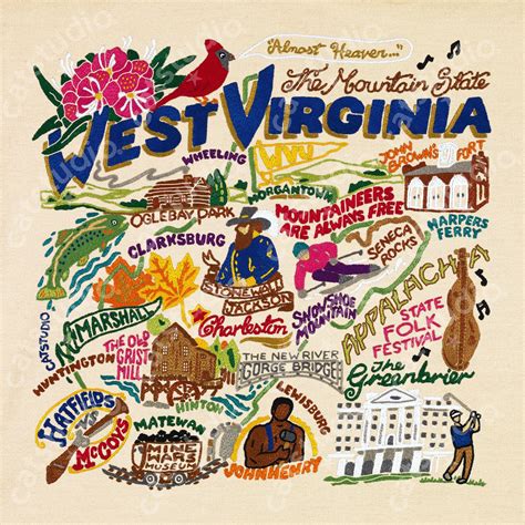 West Virginia Fine Art Print | State Collection by catstudio – catstudio