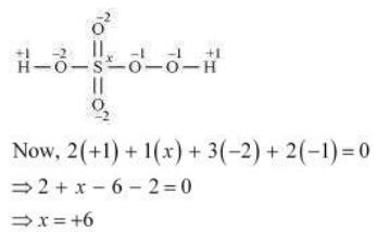 Calculate the oxidation number of sulphur, chromium and nitrogen in H2SO5, - Sarthaks eConnect ...