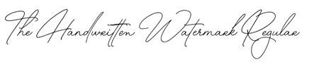 The Handwritten Watermark Regular Font | Webfont & Desktop | MyFonts