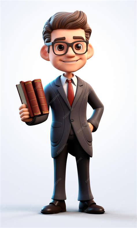 Premium AI Image | lawyer cartoon 3d character