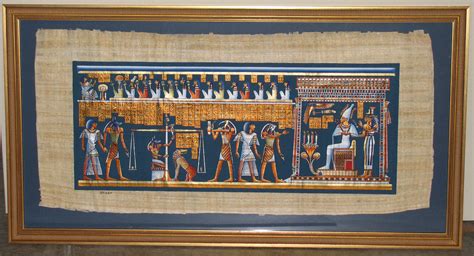 An Egyptian papyrus painting mounted and framed by Custom Framing to you Custom Picture Frame ...