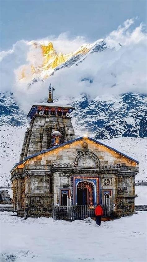 Kedarnath View In Ice Mountain, ice mountain, HD phone wallpaper | Peakpx