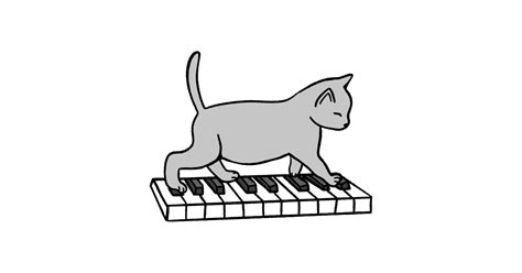 Cat Playing Piano - Piano - Posters and Art Prints | TeePublic