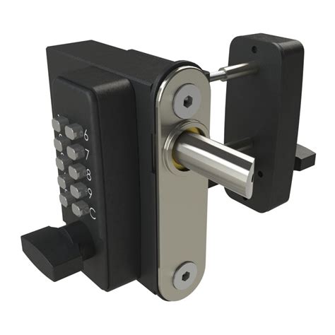 A surface fixed digital gate lock with a long throw, perfect for use on ...