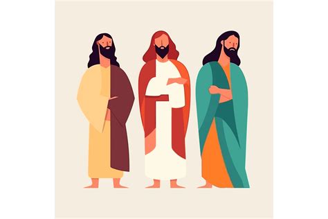 Jesus and Disciples Minimalist Vector 4 Graphic by Evoke City ...