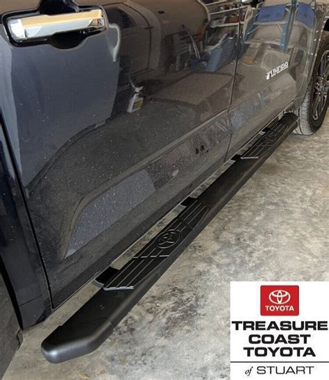 NEW OEM TOYOTA TUNDRA CREW MAX 2022 BLACK ALUMINUM OVAL RUNNING BOARDS ...