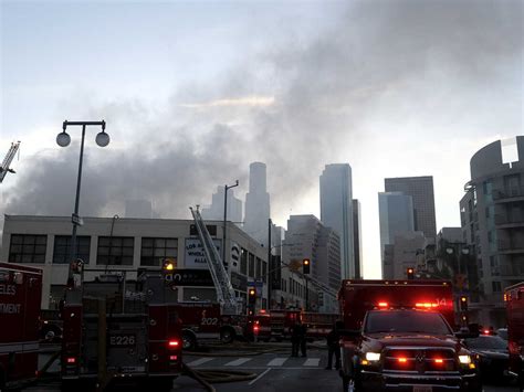 Los Angeles Fire And Explosion Injures 12 Firefighters : NPR