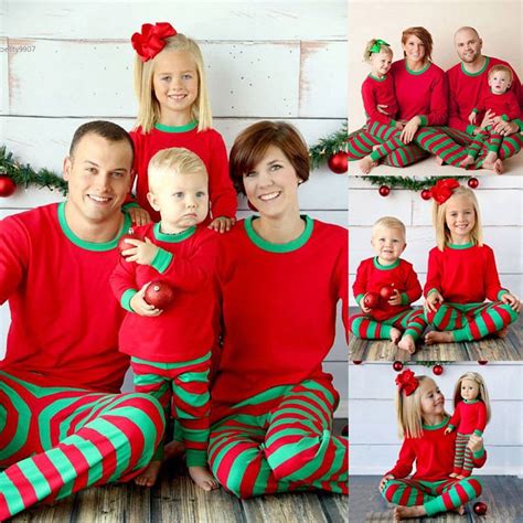 2016 Christmas Xmas Family Matching Outfits Kids Adult Family Pajamas ...