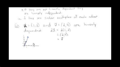 Linear Dependence Two Vectors - YouTube