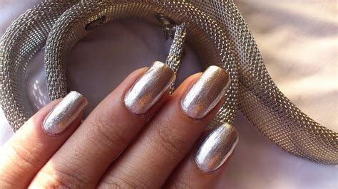 Metallic Silver Nail Polish : *Showing Off My Nails :-D * - YouTube