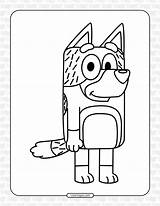 Bluey Bandit Coloring Pages sketch template