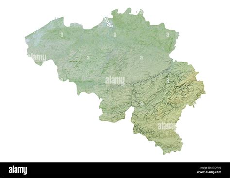 Belgique, carte en relief Photo Stock - Alamy