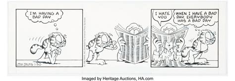 Jim Davis Garfield Daily Comic Strip Original Art dated 1-30-96 | Lot #46066 | Heritage Auctions