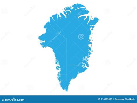 Map of Greenland. High Detailed Vector Map - Greenland Stock Vector ...