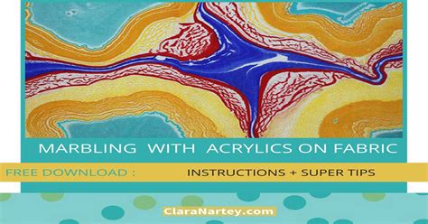 Marbling with Acrylic Paint on Fabric | CLARA NARTEY |Unlock Your Creative Potential