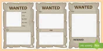 👉 Free Wanted Poster Template - Primary Resources - Twinkl