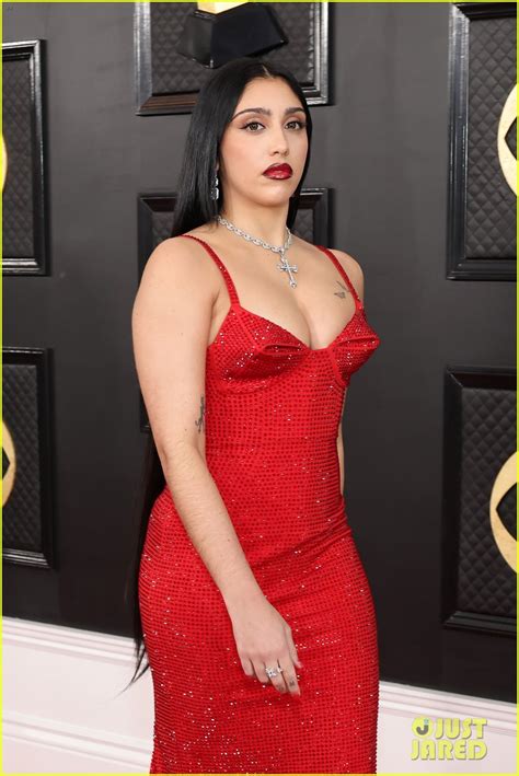 Lourdes Leon Channels Mom Madonna With Cone Bra Red Dress at Grammys ...