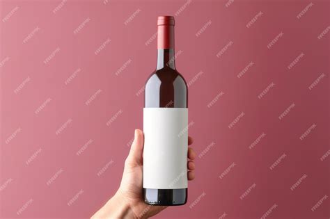 Premium AI Image | Male hand holding wine bottle mock up style AI Generated