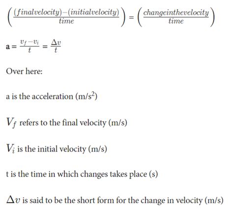 Acceleration Formula: Definition, Speed, Solved Examples – Learn Cram