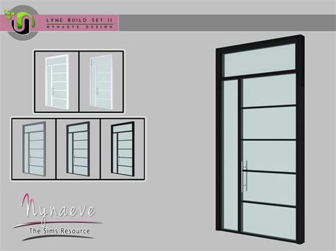 NynaeveDesign's Lyne Build Set II - Medium Door 2x1 in 2021 | Sims 4 cc ...