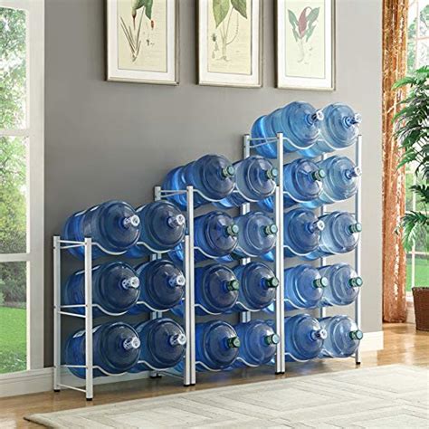 Whiidoom Multi-Tier 5 Gallon Water Bottle Rack Heavy Duty Collapsible ...