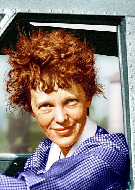 Amelia Earhart - Colorized - a photo on Flickriver