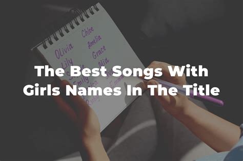 22 Of The Best Songs With A Girl's Name In The Title