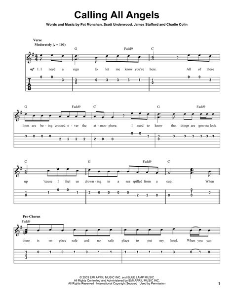 Calling All Angels by Train - Easy Guitar Tab - Guitar Instructor