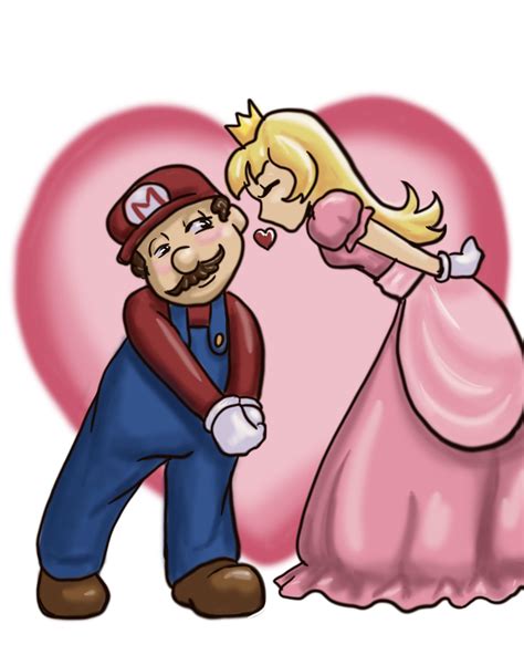 Mario and Princess Peach Valentines Kiss digital Download | Etsy