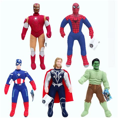 The Avengers Plush Toys 40cm Spiderman Iron Man Hulk Captain America ...