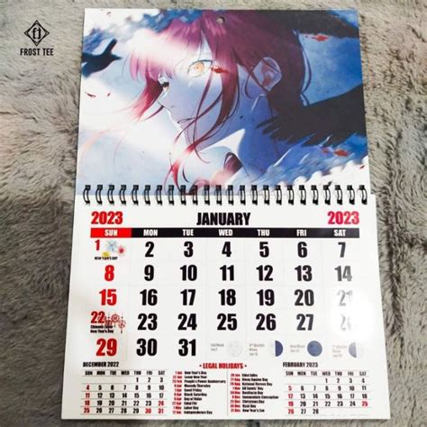 A4 Anime Calendar 2023 - Chainsaw Man / One Piece / Demon Slayer / Pokemon | Lazada PH