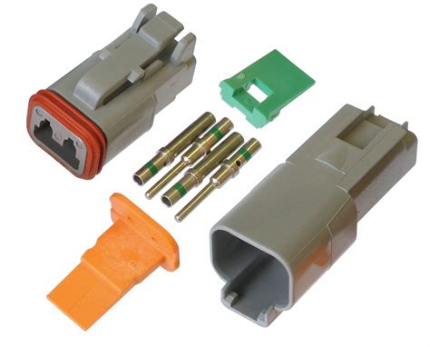 Deutsch DT 2-Way 2 Pin Electrical Connector Plug Kit - Fuse Factory