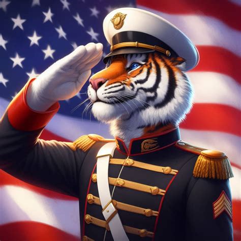 Tiger drum major salute: #7 by AIArtParade on DeviantArt