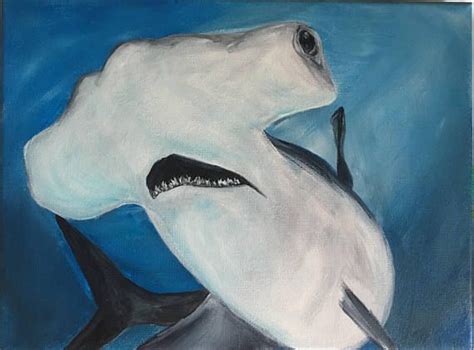 Hammerhead Shark Acrylic Painting | Etsy | Painting, Acrylic painting, Hammerhead shark