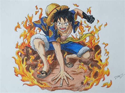 My drawing of Luffy. What do you think? Heres the link of the video https://youtu.be/8s96VLJrZQY ...