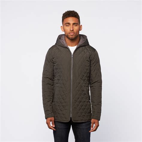 Quilted Hooded Jacket // Dark Grey (S) - Visent Apparel - Touch of Modern