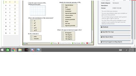 Solved Identify the molecular geometry of SF2. (..aw the | Chegg.com