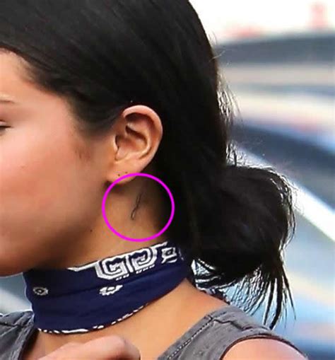 Selena Gomez Shows Off New Behind-the-Ear Neck "g" Tattoo in L.A ...