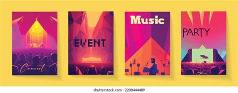 Rock Show Concert Wallpaper Stage Background Stock Vector (Royalty Free ...