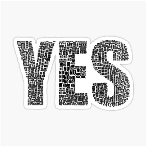 "YES" Sticker for Sale by lucata | Redbubble