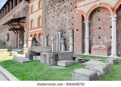 Inside Sforza Castle Castello Sforzesco Milan Stock Photo 2042458733 ...