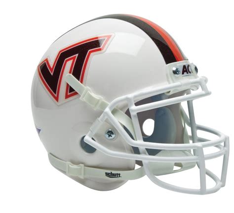 VIRGINIA TECH HOKIES ALTERNATE WHITE SCHUTT MINI FOOTBALL HELMET | eBay