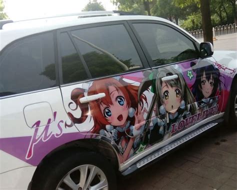 3d decalques do carro dos desenhos animados japoneses anime estilo do carro diy todo o corpo ...