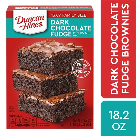 Duncan Hines Dark Chocolate Fudge Brownie Mix, 18.2 Oz - Walmart.com ...