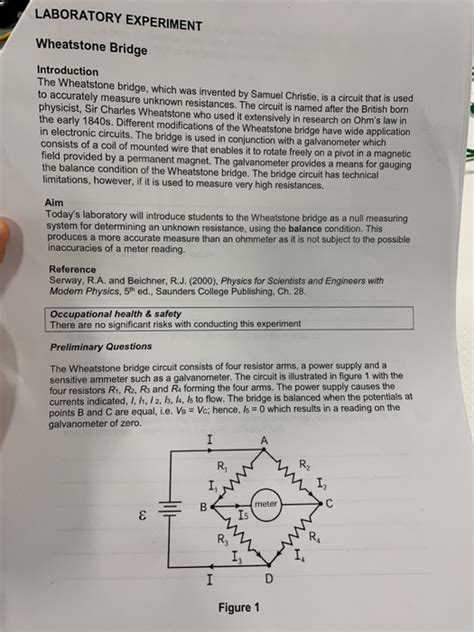 Solved: LABORATORY EXPERIMENT Wheatstone Bridge Introducti... | Chegg.com