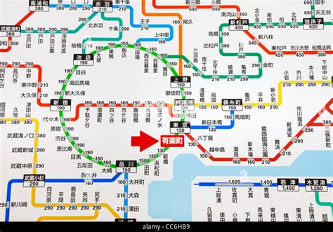 Japan, Tokyo, Tokyo JR (Japan Railways) Train System Map Stock Photo, Royalty Free Image ...