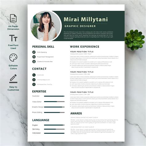 Simple Resume / CV | Resume Templates ~ Creative Market