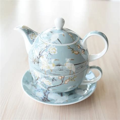 British Bone porcelain Tea Set Single Cup Pot Afternoon Tea Set Teapot ...