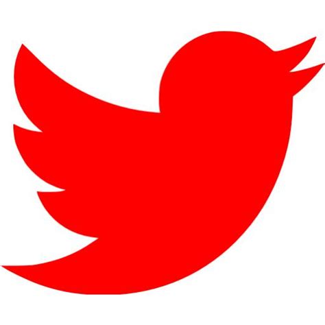 Red twitter icon - Free red social icons